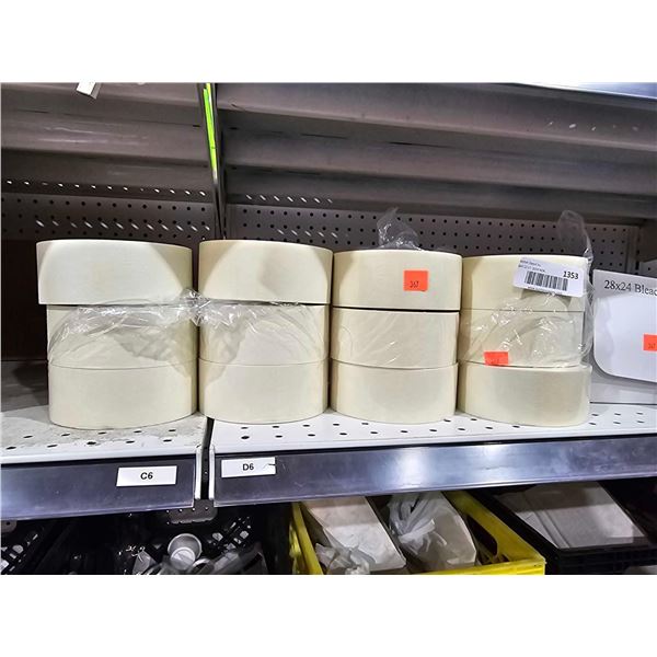 Lot of 12 - 1" Masking Tape Rolls