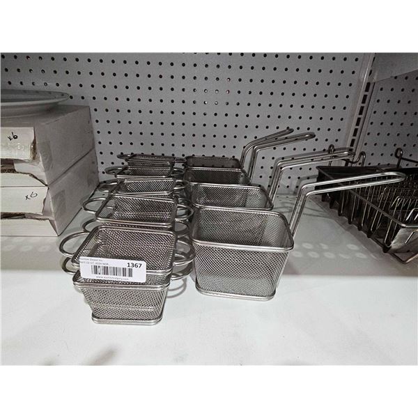 Lot of 14 Metal Restaurant Serving Baskets