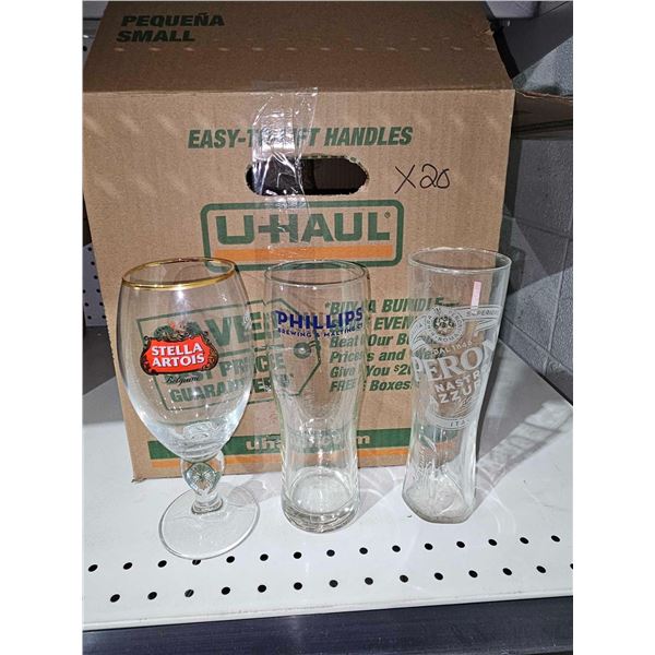 Lot of 20 Assorted Liquor Branded Glasses