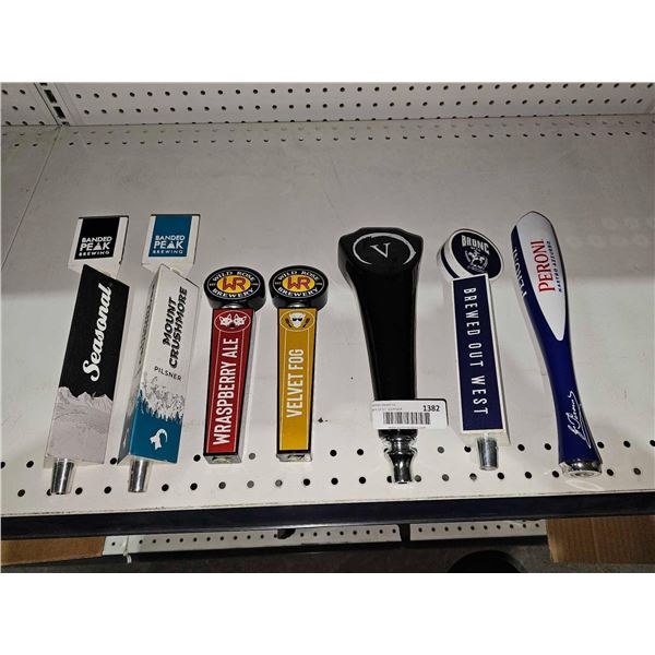 Lot of 6 Assorted Beer Tap Handles - Branded