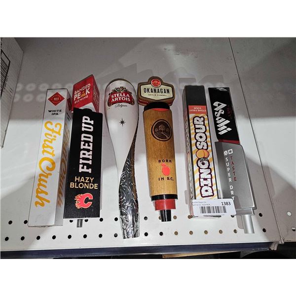 Lot of 6 Assorted Beer Tap Handles - Branded
