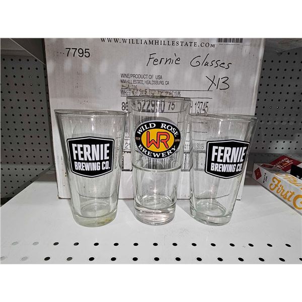 Lot of 13 Liquor Branded Drinking Glasses