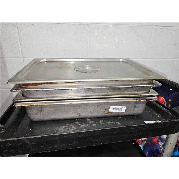 Lot of 5 Assorted Chaffing Pans with 1 lid