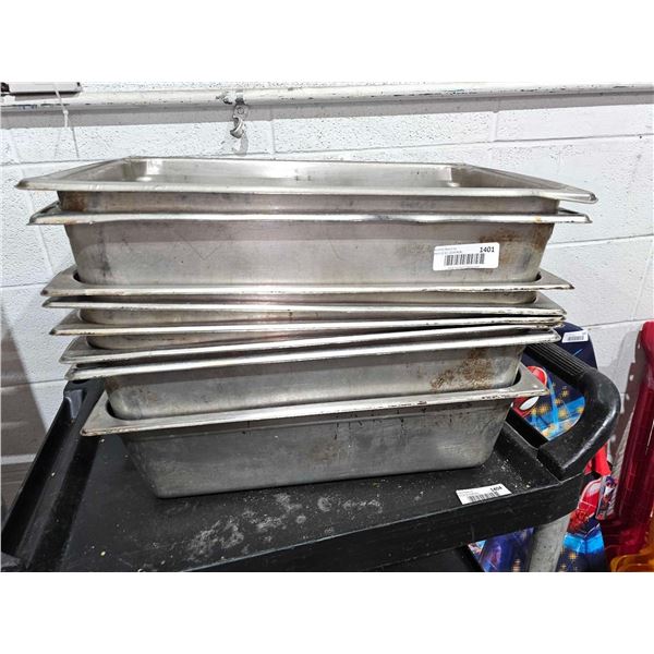 Lot of 8 Assorted Chaffing Pans
