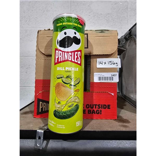 Pringles Dill Pickle Potato Chips (14 x 156g)