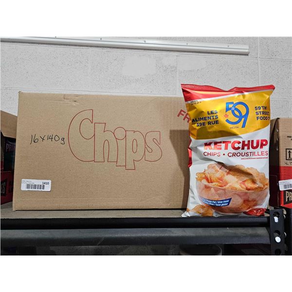 59th Street Ketchup Potato Chips 16x140g