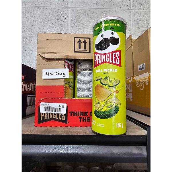 Pringles Dill Pickle Potato Chips (14 x 156g)