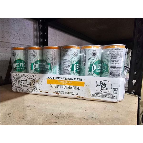 Perrier Caffeine & Yerba Mate Caffenated Energy Drink - Tangerine - 24x 330ml