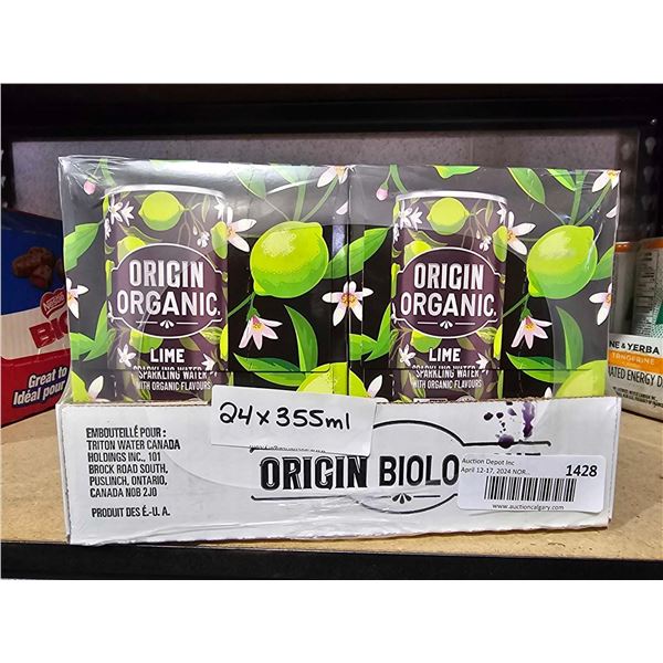 Origin Organic Lime Sparkling Water 24x355ml