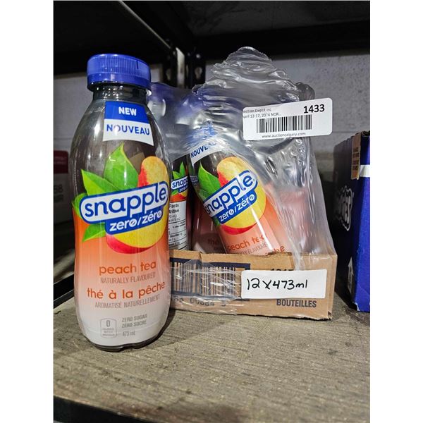 Snapple Zero Peach Tea (12 x 473ml)