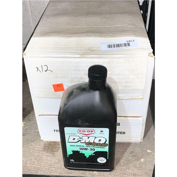 CO-OP brand D-mo gold 10W-30 diesel motor oil 12x1L