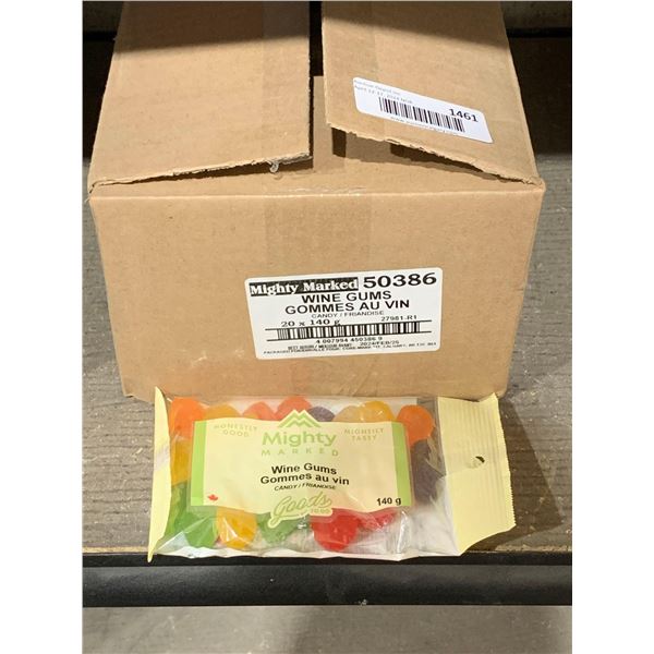 Mighty marked wine gums candies 20x140g