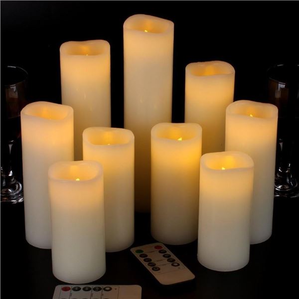 Flameless LED Candle Set of 9
