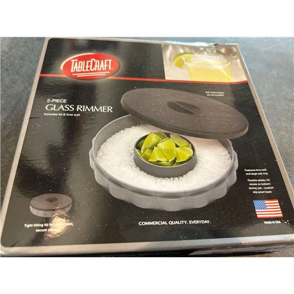 Tablecraft 2 pce glass rimmer