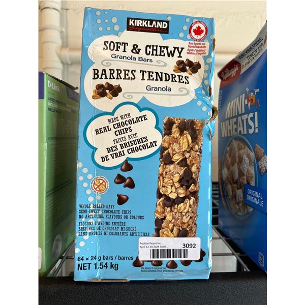 Kirkland sift & chewy Chocolate chip granola bars 64 x 24g