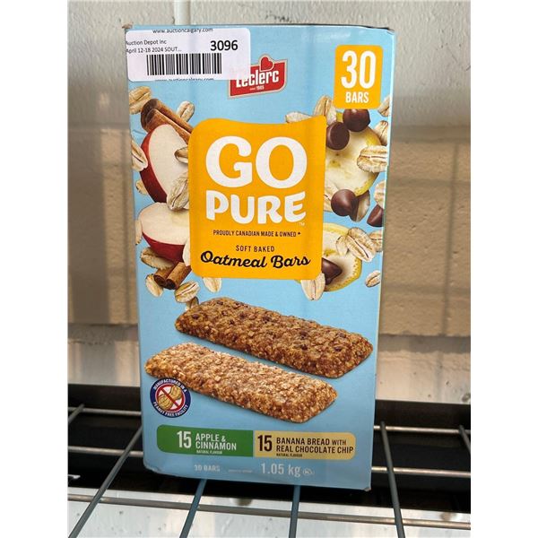 Go Pure 30 Pack asst Oatmeal Bars 1.05KG