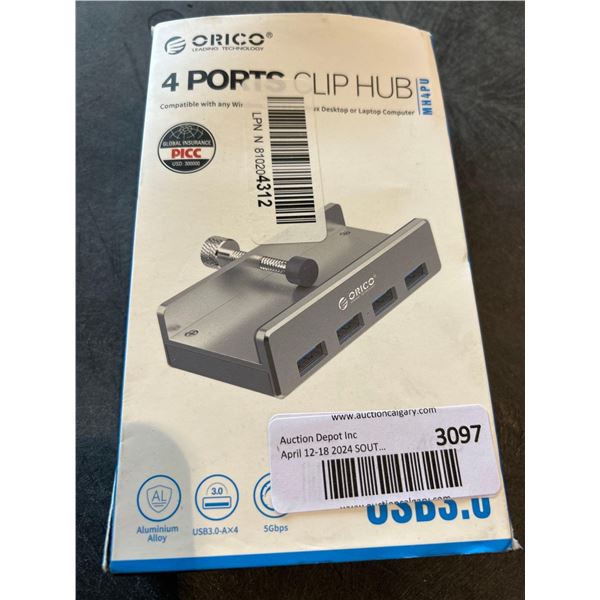 Orico 4 Port Clip HubUSB 3.0