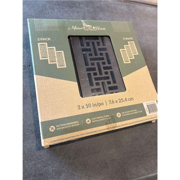 Manor House 3 x 10 inch register covers Lot of 3