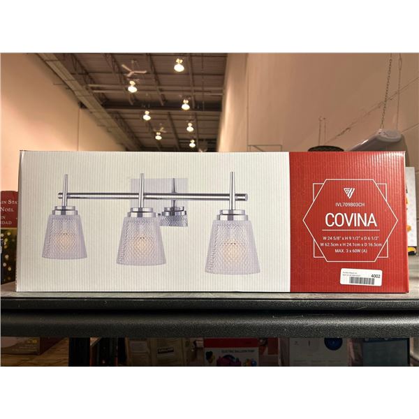 Covina 3 light bathroom vanity light fixture