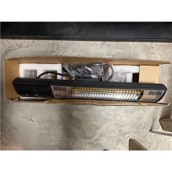 Electric outdoor wall mountable patio heater, 24" long