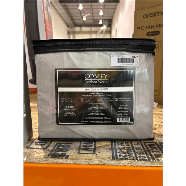 Comfy bamboo world 8800 gold series queen size sheet set