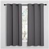 Image 2 : NICETOWN Thermal Insulated Grommet Blackout Curtains for Bedroom/Living Room/Kitchen (2 Panels, W42 