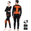 Image 5 : JINPEI Heated Thermal Underwear Top + Heated Pant for Women Men with 3000mAh Battery Black, S-3XL