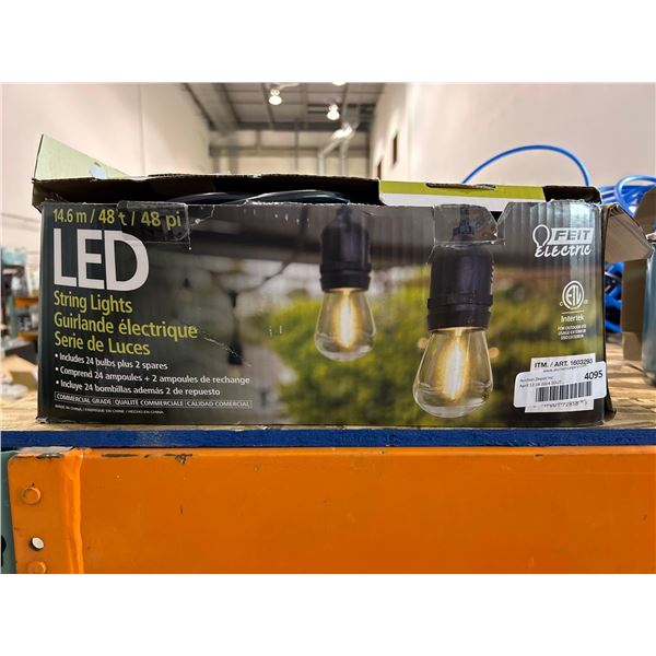 LED outdoor string lights 48ft in length