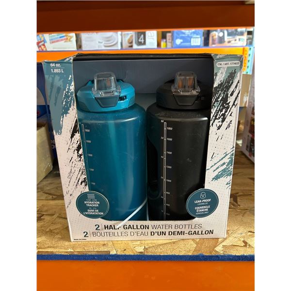 Zulu 2 pack of half gallon water bottles