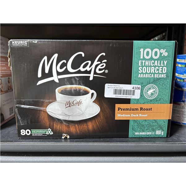 McCafe premium medium dark roast coffee pods for Keurig coffee machine