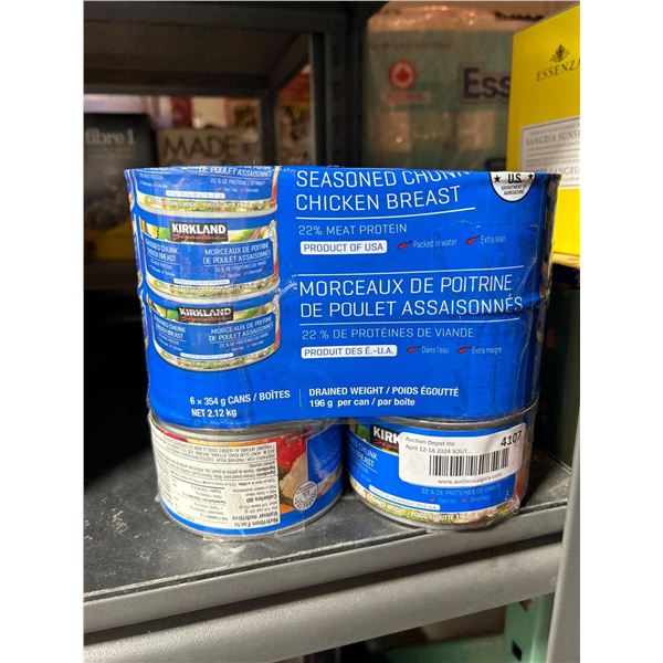 Kirkland signature canned seasoned chicken breast chunks 6x354g
