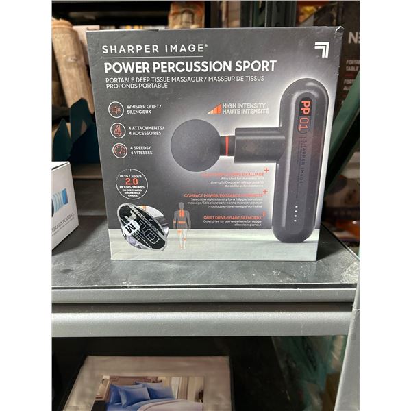 Sharper image power percussion sport portable deep tissue massage gun