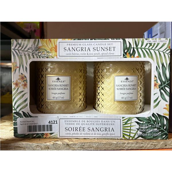 Essenza Sangria sunset premium glass candle set