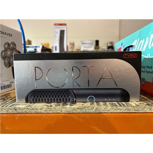 TYMO Cordless Hair Straightener Brush - Porta PRO Portable Straightening Brush for Travel, Mini Ioni