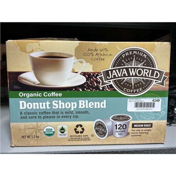 Java world premium coffee donut shop blend coffee pods for Keurig coffee machine