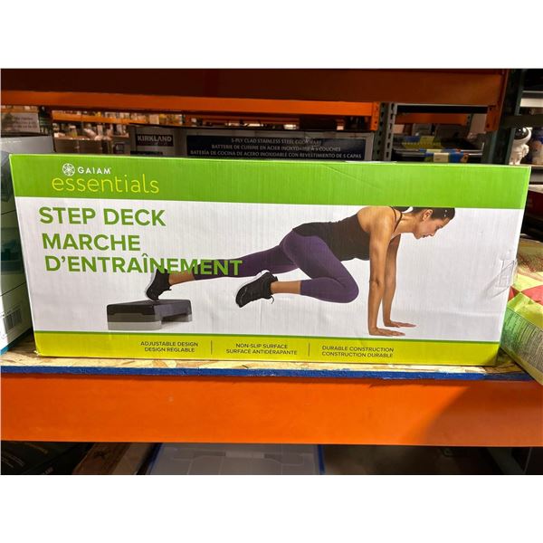 Gaiam essentials step deck adjustable aerobic exercise step deck
