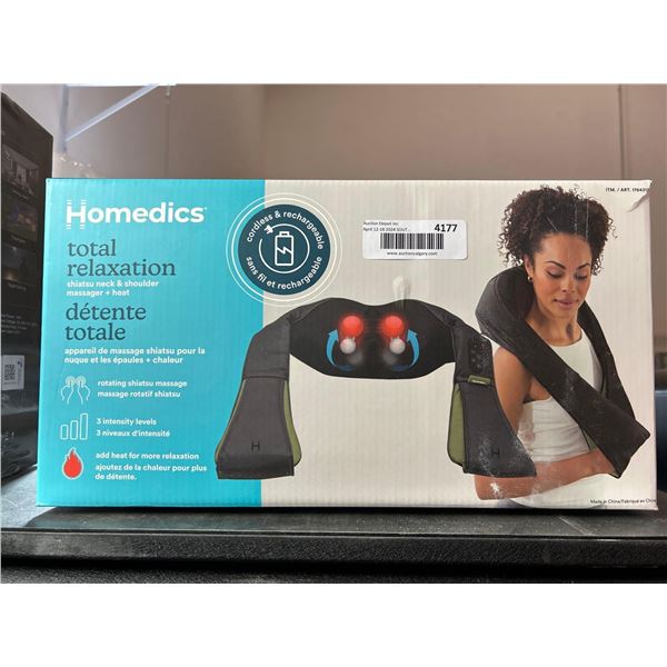 Homedics total relaxation shiatsu neck & shoulder massage and heat pad
