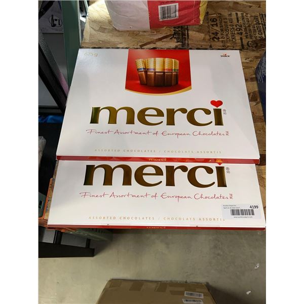 Lot of 2 boxes of Merci assorted fine chocolates