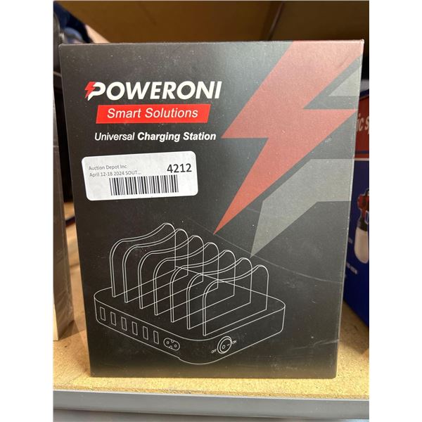 Poweroni USB Charging Dock - 6-Port - Fast Charging Station for Multiple Devices
