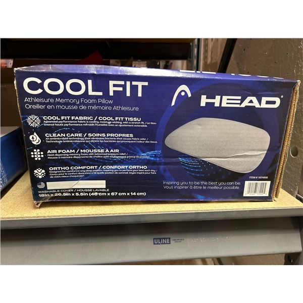 Head cool fit athleisure memory foam pillow