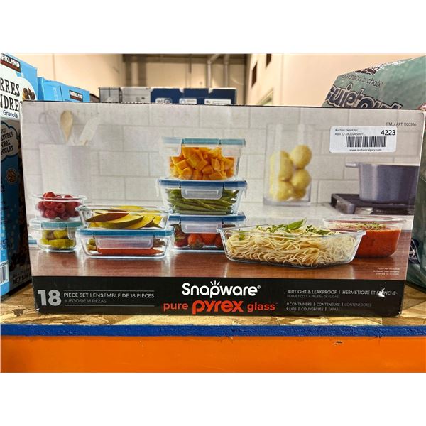 Snapware 18 piece glass food storage containers with snap locking lids