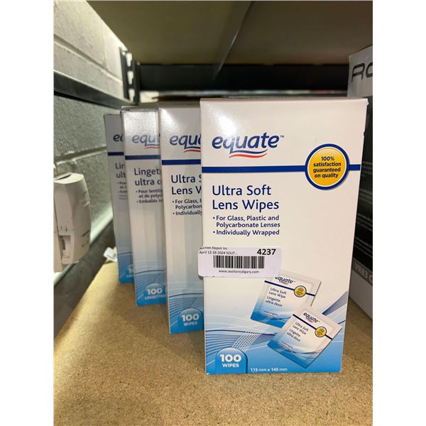 Equate ultra soft lens wipes 4x100 wipes