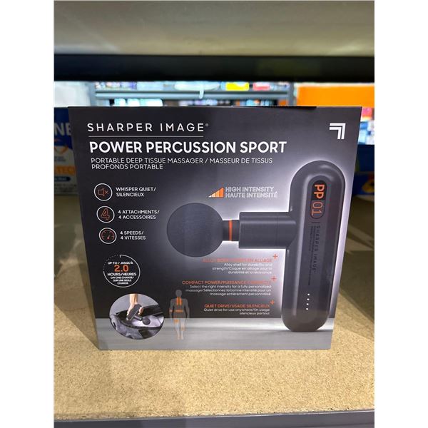 Sharper image power percussion sport portable deep tissue massage gun
