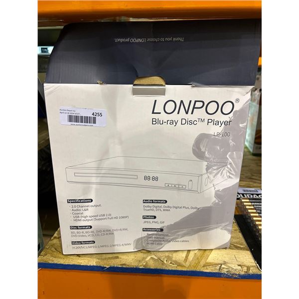 Lonpoo dvd and Blu-ray disc player