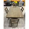 Image 3 : Solid wood rectanglular dining room table with matching chairs 5'x3'4"