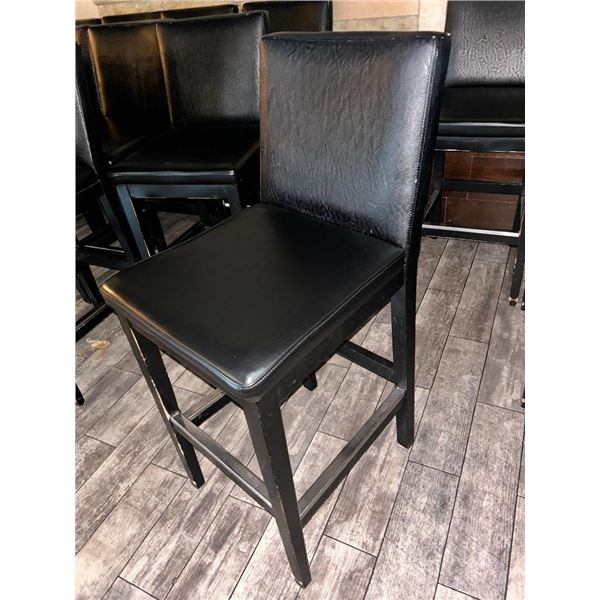 Leather Style Low Back Commercial Bar Stool