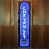 Image 1 : NO RESERVE CHEVROLET VERTICAL NEON SIGN IN STEEL CAN