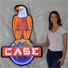 Image 1 : NO RESERVE CASE EAGLE NEON SIGN IN STEEL CAN 