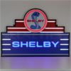 Image 1 : NO RESERVE ART DECO MARQUEE SHELBY LED FLEX-NEON SIGN IN STEEL CAN