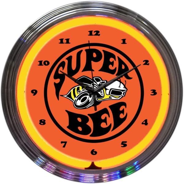 NO RESERVE DODGE SUPER BEE NEON CLOCK